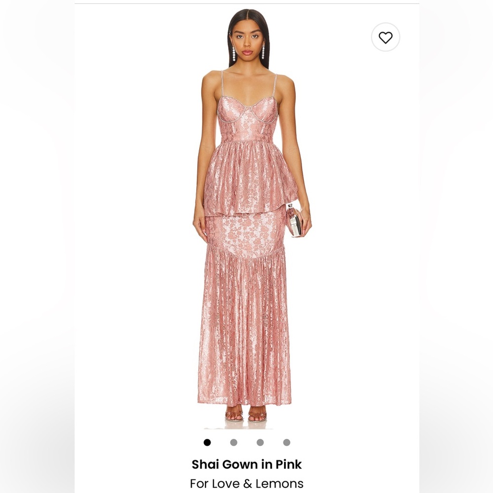 For Love And Lemons Pink Gold Sequin Maxi Skirt